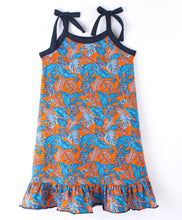 Load image into Gallery viewer, Leaves Printed Bottom Frill Straped Nighty