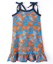 Load image into Gallery viewer, Leaves Printed Bottom Frill Straped Nighty