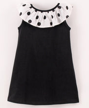 Load image into Gallery viewer, Neck Frilled Polka Solid Dress
