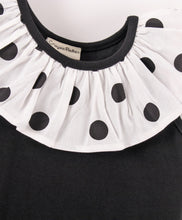 Load image into Gallery viewer, Neck Frilled Polka Solid Dress
