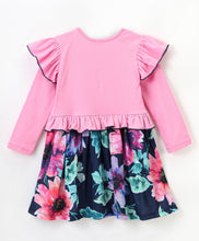 Load image into Gallery viewer, Frilled Floral Full Sleeves Dress