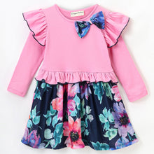 Load image into Gallery viewer, Frilled Floral Full Sleeves Dress