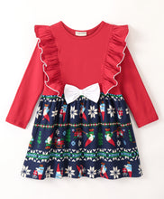 Load image into Gallery viewer, Frilled Jacquard Full Sleeves Dress