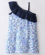 Load image into Gallery viewer, Floral Printed Single Strap Frilled Straight Dress
