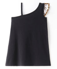 Load image into Gallery viewer, Animal Print Single Strap Frilled Straight Dress