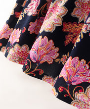 Load image into Gallery viewer, Floral Printed Color Block Frilled Dress