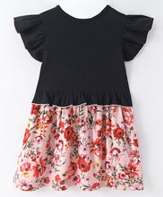 Load image into Gallery viewer, Floral Printed Color Block Frilled Dress