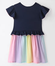Load image into Gallery viewer, Tie and Dye Printed Color Block Frilled Dress