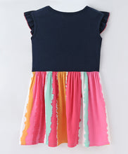 Load image into Gallery viewer, Tie and Dye Printed Color Block Frilled Dress
