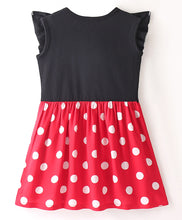 Load image into Gallery viewer, Polka Printed Color Block Frilled Dress