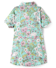 Load image into Gallery viewer, Floral Printed Belted Shirt Style Dress