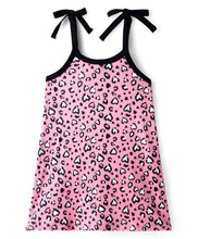 Load image into Gallery viewer, Hearts Printed Open Strap Sleeveless Dress