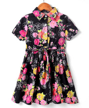 Load image into Gallery viewer, Floral Printed Collared Shirt Dress