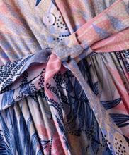Load image into Gallery viewer, Leaves Printed Collared Shirt Dress