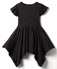 Load image into Gallery viewer, Polka Printed Frilled Handkerchief Hem Dress