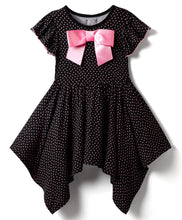 Load image into Gallery viewer, Polka Printed Frilled Handkerchief Hem Dress