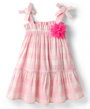 Load image into Gallery viewer, Checkered Frilled Strap Shoulder Dress