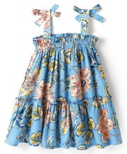 Load image into Gallery viewer, Floral Printed Frilled Strap Shoulder Dress