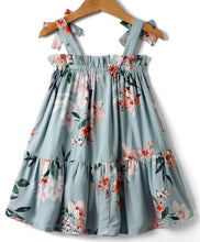 Load image into Gallery viewer, Floral Printed Frilled Strap Shoulder Dress