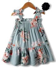 Load image into Gallery viewer, Floral Printed Frilled Strap Shoulder Dress