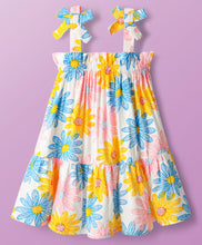 Load image into Gallery viewer, Floral Printed Frilled Strap Shoulder Dress