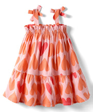 Load image into Gallery viewer, Hearts Printed Frilled Strap Shoulder Dress