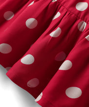 Load image into Gallery viewer, Polka Printed Frilled Strap Shoulder Dress