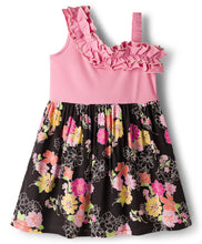 Load image into Gallery viewer, Floral Printed Straped Frilled Sleeveless Dress