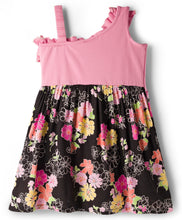 Load image into Gallery viewer, Floral Printed Straped Frilled Sleeveless Dress