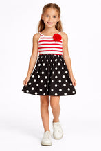 Load image into Gallery viewer, Stripes and Polka Sleeveless Straped Dress