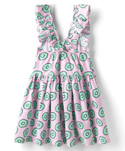 Load image into Gallery viewer, Cotton Blend Knit Kiwi Printed Frilled Dress