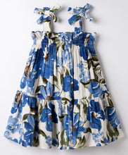 Load image into Gallery viewer, Floral Printed Woven Tiered Sleeveless Dress