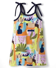 Load image into Gallery viewer, Abstract Printed Cotton Open Strap Straight Dress