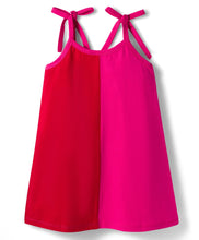 Load image into Gallery viewer, Color Block Cotton Open Strap Straight Dress