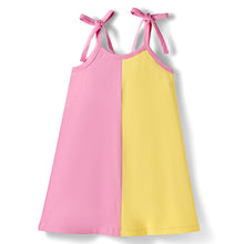 Load image into Gallery viewer, Color Block Cotton Open Strap Straight Dress