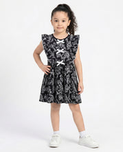 Load image into Gallery viewer, Cotton Floral Printed Frilled Dress with Bow Applique