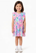 Load image into Gallery viewer, Cotton Floral Printed Frilled Dress with Bow Applique