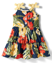 Load image into Gallery viewer, Cotton Floral Printed Woven Tiered Sleeveless Dress