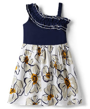 Load image into Gallery viewer, Knit Frilled Solid Floral Sleeveless Dress