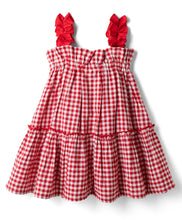 Load image into Gallery viewer, Cotton Gingham Check Straped Sleeveless Dress