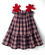 Load image into Gallery viewer, Cotton Check with Hearts Straped Sleeveless Dress