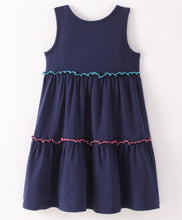Load image into Gallery viewer, Double layered Frilled Dress - Navy