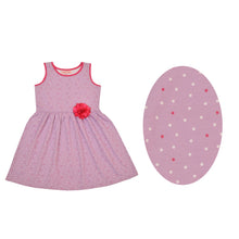 Load image into Gallery viewer, CrayonFlakes Kids Wear for Girls 100% Cotton Sleeveless Printed Frock Dress