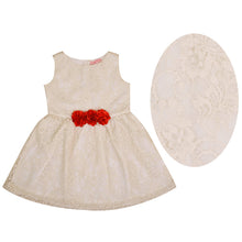 Load image into Gallery viewer, CrayonFlakes Kids Wear for Girls Net Fabric Sleeveless Frock Floral Dress