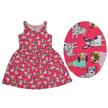 Load image into Gallery viewer, CrayonFlakes Kids Wear for Girls 100% Cotton Printed Sleeveless Frock Dress