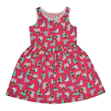 Load image into Gallery viewer, CrayonFlakes Kids Wear for Girls 100% Cotton Printed Sleeveless Frock Dress