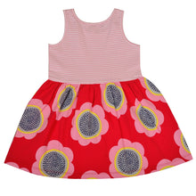 Load image into Gallery viewer, CrayonFlakes Kids Wear for Girls 100% Cotton Sleeveless Frock Printed Dress
