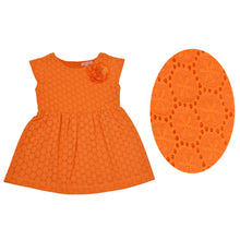 Load image into Gallery viewer, CrayonFlakes Kids Wear for Girls 100% Cotton Sleeveless Anglaise Frock Dress