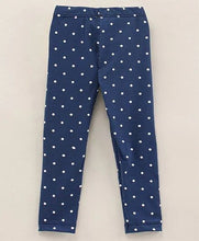 Load image into Gallery viewer, Polka Dots with Bow Leggings - Blue