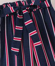 Load image into Gallery viewer, Striped Belt Palazzo - Navy